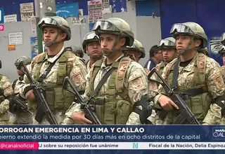 Estado de emergencia se prorroga en distritos de Lima y el Callao