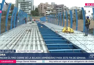 Este fin de semana habrá un nuevo cierre de la bajada Armendáriz