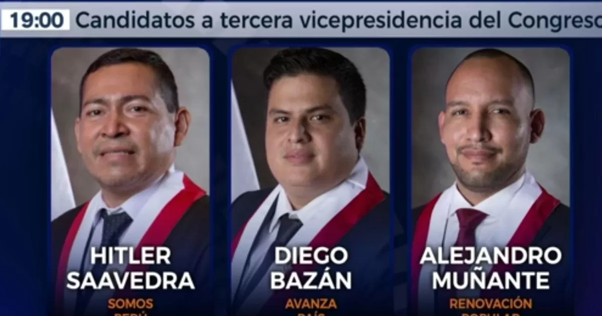 Estos son los candidatos a la tercera vicepresidencia del Congreso