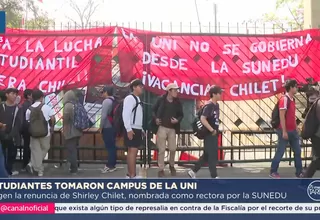Estudiantes tomaron UNI en rechazo a rectora designada por Sunedu
