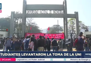 Estudiantes de la UNI levantan toma tras acuerdos en asamblea