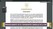 Excomandantes generales de la PNP piden investigar designación de Cervantes  - Noticias de cesar-cervantes