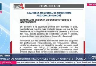 Exhortan a la presidenta del Perú a nombrar un gabinete técnico