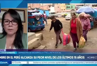 Paola Bustamante afirmó que el hambre sigue afectando a millones de familias pese a la reducción de la pobreza monetaria