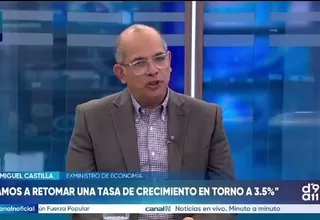 Exministro Luis Miguel Castilla prevé crecimiento económico de hasta 3,5% tras superar incertidumbre electoral