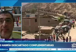 Experto en derecho electoral descarta elecciones complementarias y plantea otras salidas