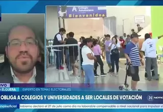 Experto sobre locales de votación en colegios y universidades: “El objetivo es evitar oposición de quienes administran las propiedades”