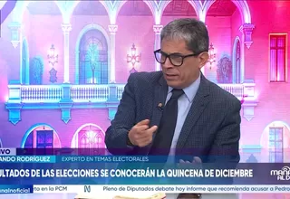 Experto en temas electorales cuestiona al JNE por demora en resultados y falta de claridad sobre credenciales de alcaldes