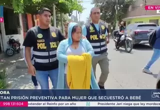 Extrabajadora de hospital en Ica recibe prisión preventiva tras secuestrar a un recién nacido