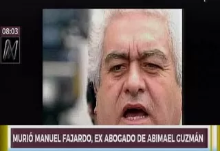 Murió Manuel Fajardo, fundador de Movadef y exabogado de Abimael Guzmán