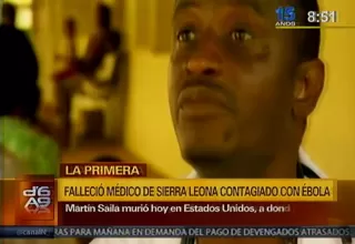 Falleció médico de Sierra Leona enfermo de ébola 