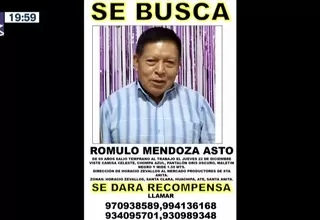 Familia pide ayuda para encontrar a anciano desaparecido en Santa Anita