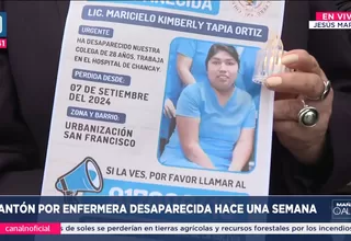 Familia reporta desaparición de enfermera hace más de una semana