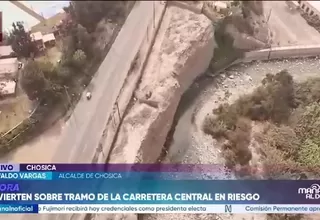 Fenómeno El Niño: Autoridades advierten riesgo de colapso en tramo de la Carretera Central