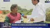Fenómeno El Niño: pobladores asentados en ribera del Río Chillón no se irán - Noticias de rio-chillon