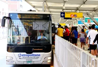 Metropolitano tendrá horario especial los días 1, 2 y 3 de noviembre