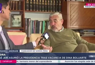 Fernando Andrade: Jerí llegó al poder de forma limpia y honesta