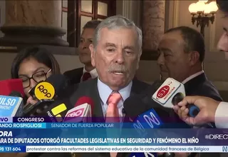 Fernando Rospigliosi espera que Senado tome “las decisiones más sensatas” al pedido de facultades