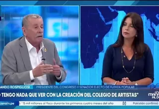 Fernando Rospigliosi niega haber participado en ley del Colegio de Artistas