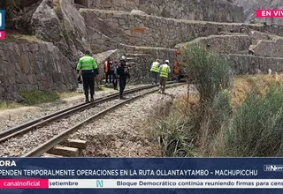 Ferrocarril Transandino suspende operaciones en Machu Picchu