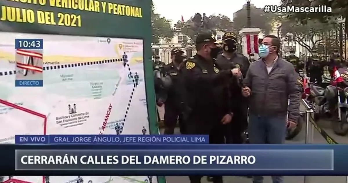 Fiestas Patrias: Cerrarán calles del Damero de Pizarro