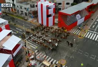 Fiestas Patrias: Realizan ensayo para desfile de la Gran Parada Militar del 29 de julio