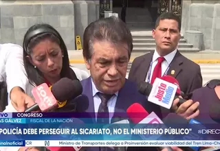 Fiscal de la Nación, Tomás Gálvez: “El problema es que no identificamos a los delincuentes”