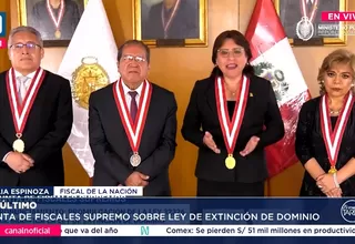 Fiscales Supremos rechaza ley que afecta extinción de dominio