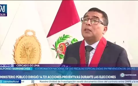 Fiscalía reporta más de 14 mil acciones preventivas y 47 detenidos durante las elecciones a nivel nacional