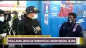 El Ministerio Público allanó oficinas de Transportes del Gobierno Regional de Junín - Noticias de allanamiento