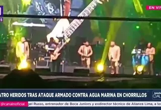 Fiscalía: Ataque en concierto de Agua Marina deja cinco heridos
