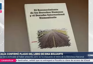 Fiscalía confirmó plagio en libro de Dina Boluarte