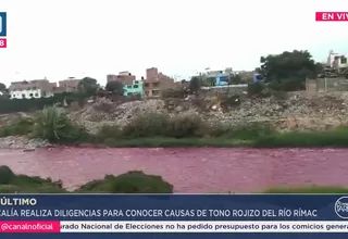 Fiscalía investiga causas de coloración rojiza del río Rímac