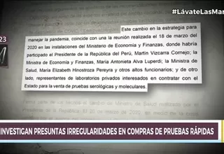 Ministerio Público investiga presuntas irregularidades en compras de pruebas rápidas