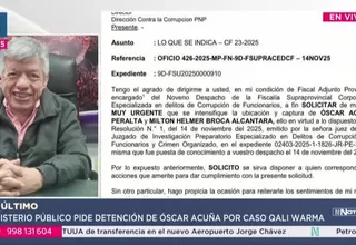 Fiscalía ordena captura de Óscar Acuña por presunta red criminal en caso Qali Warma