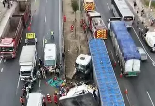 Fiscalía realiza diligencias tras el choque múltiple en la Panamericana Sur