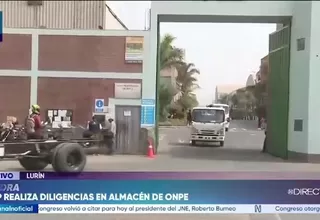 Fiscalía y PNP inspeccionan almacén de ONPE por caso de cédulas