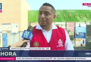 Fiscalización del JNE en elecciones primarias en el Rímac