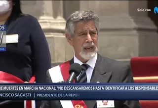 Sagasti tras muertes en marcha: No descansaremos hasta identificar plenamente a los responsables