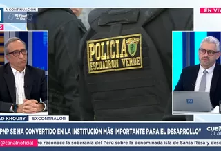 Fuad Khoury cuestiona a altos mandos PNP por falta de olfato político e integridad