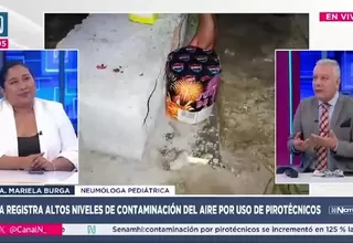 Fuegos artificiales afectan pulmones y corazón, advierte neumóloga Mariela Burga