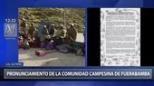 Fuerabamba: comuneros rechazan accionar de Gregorio Rojas y asesores Chávez Sotelo - Noticias de gregorio-parco