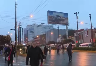 Fuerte llovizna se registró en varios distritos de Lima y Callao