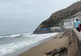 Fuerte oleaje en Barranca causa erosión y alarma en vecinos