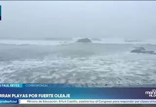 Fuerte oleaje obliga a cerrar playas y puertos en Barranca y otras zonas del Norte Chico