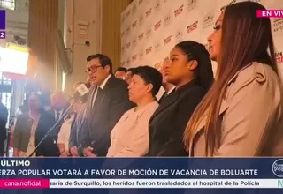 Fuerza Popular apoyará moción de vacancia contra Dina Boluarte
