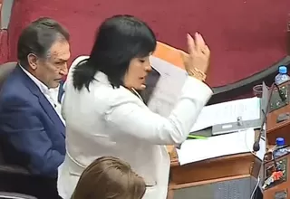 Congresista Esther Saavedra protagonizó incidente en el pleno 