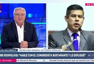 Galarreta: Rospigliosi con respaldo para seguir en Mesa Directiva
