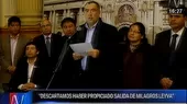 Gana Perú descarta haber propiciado salida de Milagros Leiva - Noticias de constitucion-politica-peru