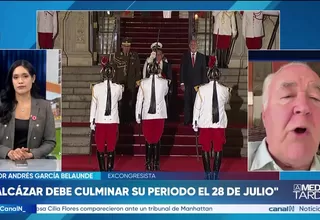 García Belaúnde: Balcázar debe culminar mandato el 28 de julio